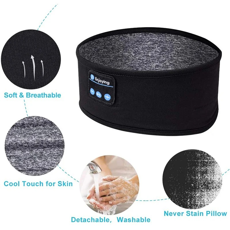 Diadema Bluetooth deportiva para dormir con música