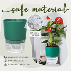 Maceta autoabsorbente con sistema de riego automático