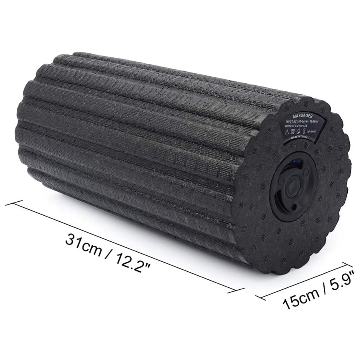 Rodillo De Espuma Para Yoga, Palo De Masaje Eléctrico Vibratorio De 4 Velocidades Para Relajación Muscular, Rodillo De Gatillo, Bloque De Ejercicio De Pilates Recargable