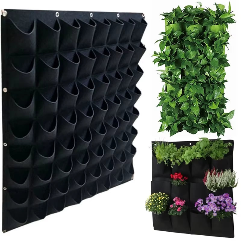 Bolsa de cultivo vertical con 36 bolsillos para jardín interior y exterior