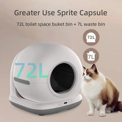 Caja de arena automática inteligente para gatos 75 L con APP