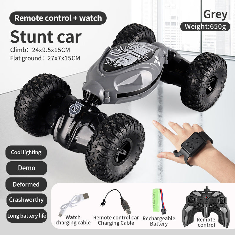 Coche RC acrobático 4WD con control por gestos y LED