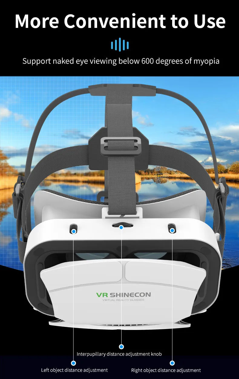 Gafas de Realidad Virtual SHINECON G12 para Smartphone