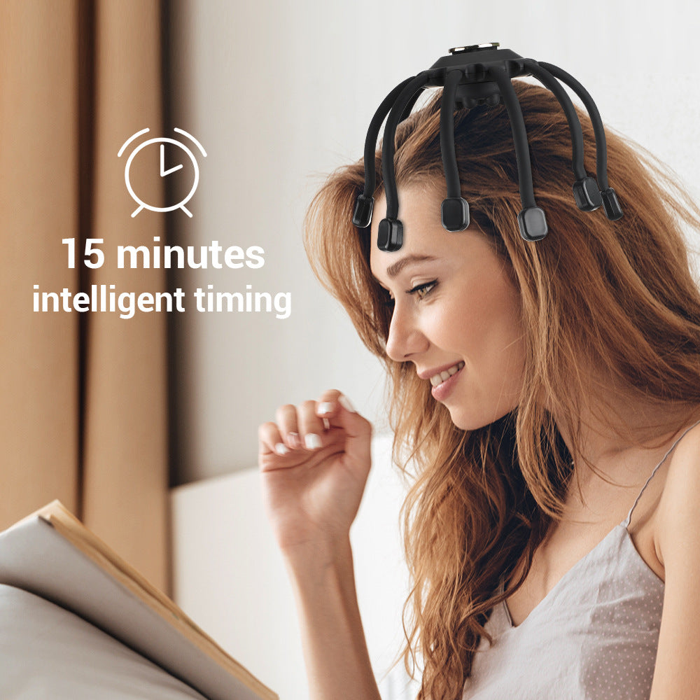 Masajeador de cabeza inteligente Bluetooth con vibración multidimensional
