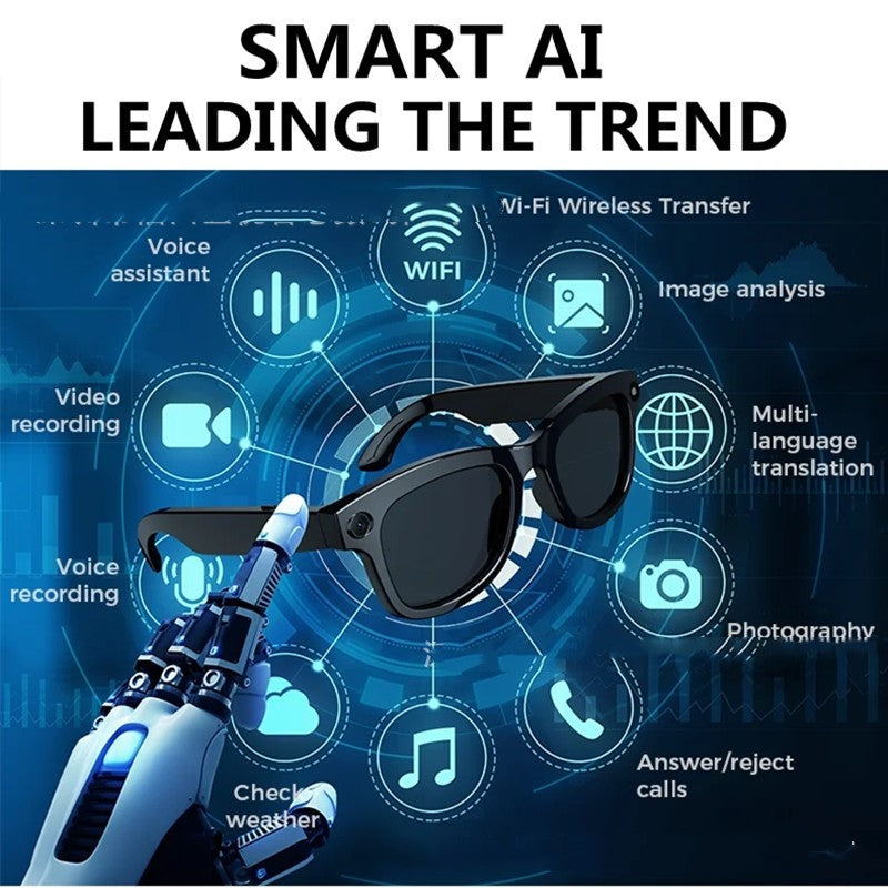 Gafas Inteligentes AI con Cámara HD y Control por Botón