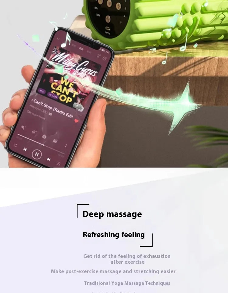 Rodillo vibratorio con altavoz fitness inteligente para yoga