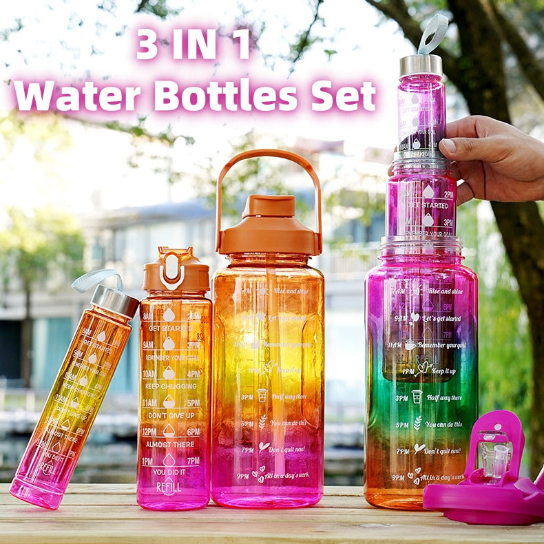 Set de 3 botellas deportivas para deportes al aire libre