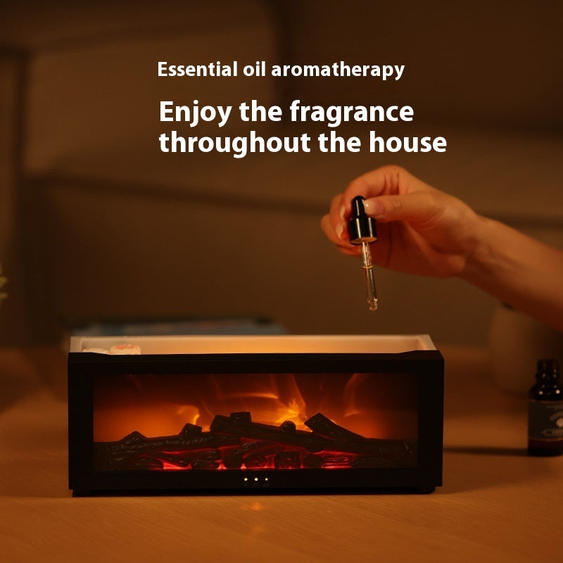 Difusor de aromas con efecto llama y humidificador LED