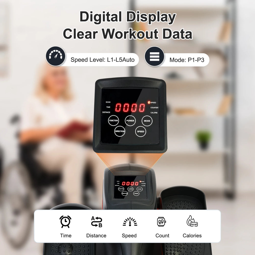 🚴 Mini Elíptica Eléctrica de Escritorio con Pedales y Control Remoto