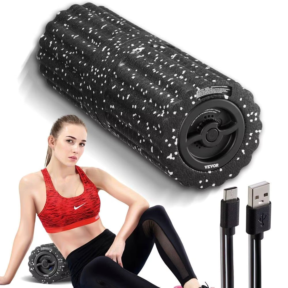 💪 Rodillo de Espuma Vibratorio Eléctrico 4 Niveles Recargable
