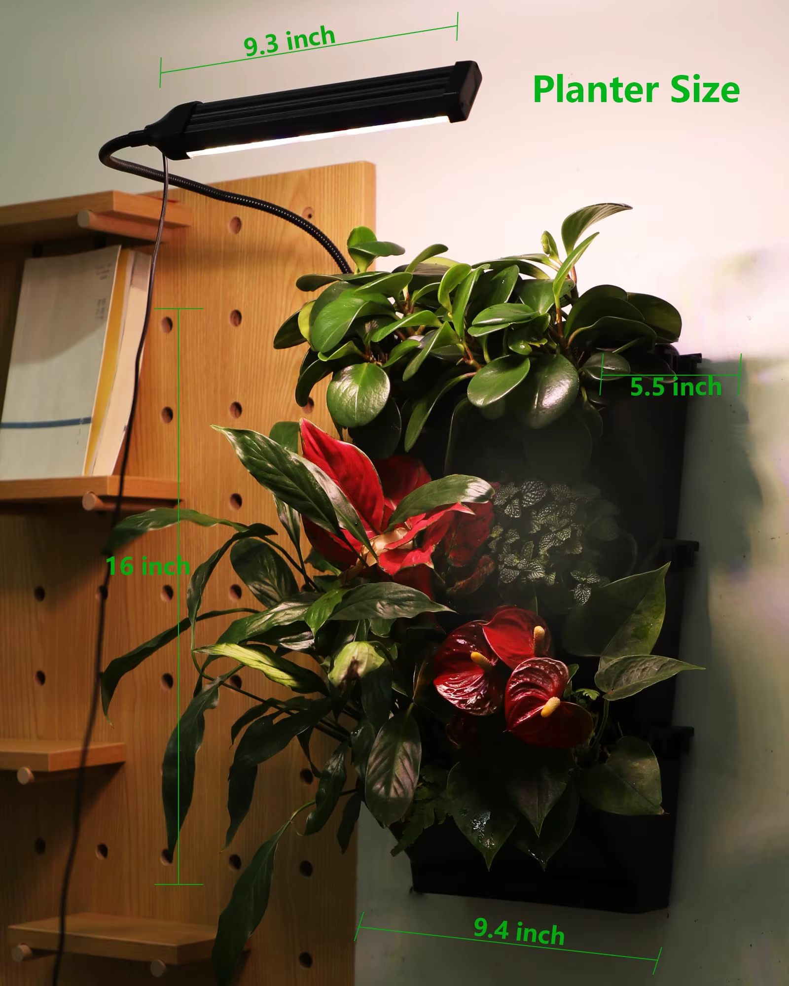 Indoor self watering wall mounted planter system