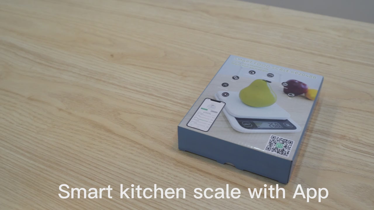 Báscula de cocina digital con Bluetooth para pesar alimentos
