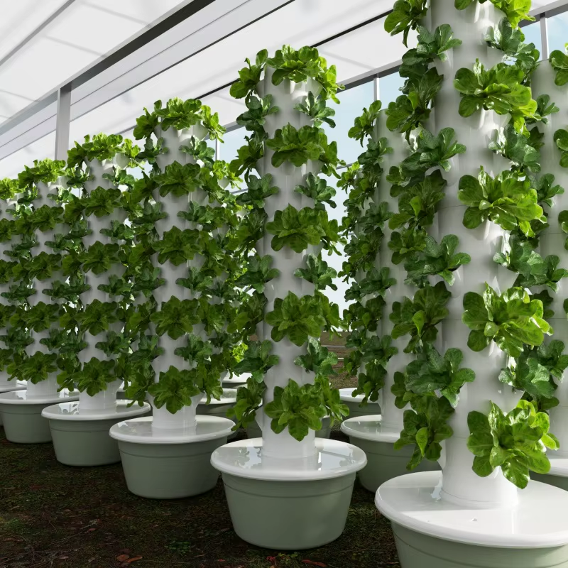 Indoor hydroponic system with multiple layers