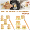 Eco friendly bamboo scrub brushes set