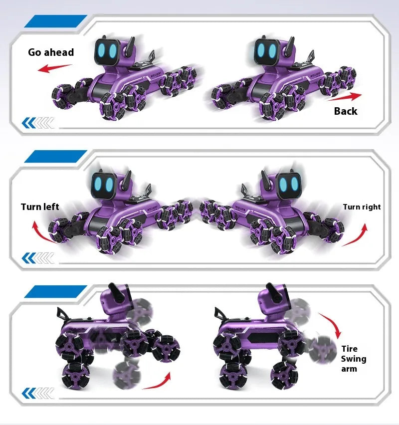 Perro mecánico inteligente con control remoto y acrobacias
