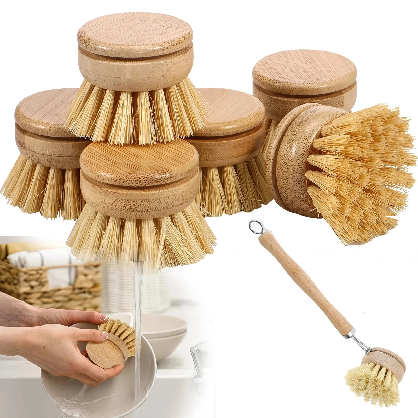 Eco friendly bamboo brush heads for kitchen