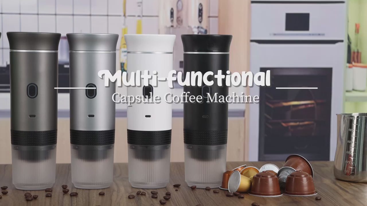 Cafetera portátil eléctrica para cápsulas y café molido